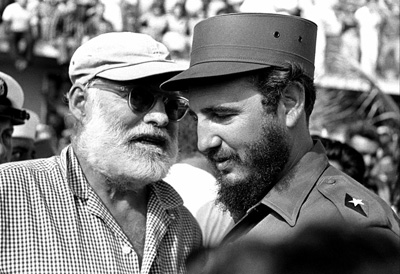 Osvaldo Salas - Heminway con Fidel Castro