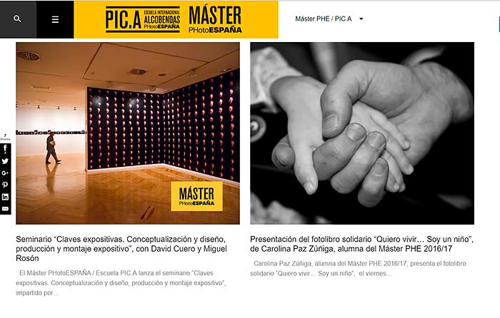 Seminario sobre montaje de exposiciones fotográficas en la Escuela PIC.A PhotoEspaña