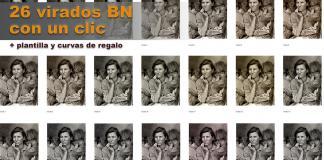 Tutorial: 26 virados de blanco y negro con un clic. Descarga muestrario y curvas virados de blanco y negro