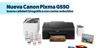 Canon Pixma G550, prueba con resultados de impresión en color y BN