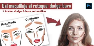 Retoque dodge & burn con esquemas de maquillaje tradicional