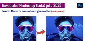 Novedades Phtoshop julio 2023: recorte con ampliación generativa