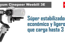 Estabilizador Zhiyun Cinepeer Weebill 3E: poco peso, alta carga, bajo precio